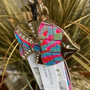 Exotic Brahmin Rainbow Fish Charm Tassel Keychain